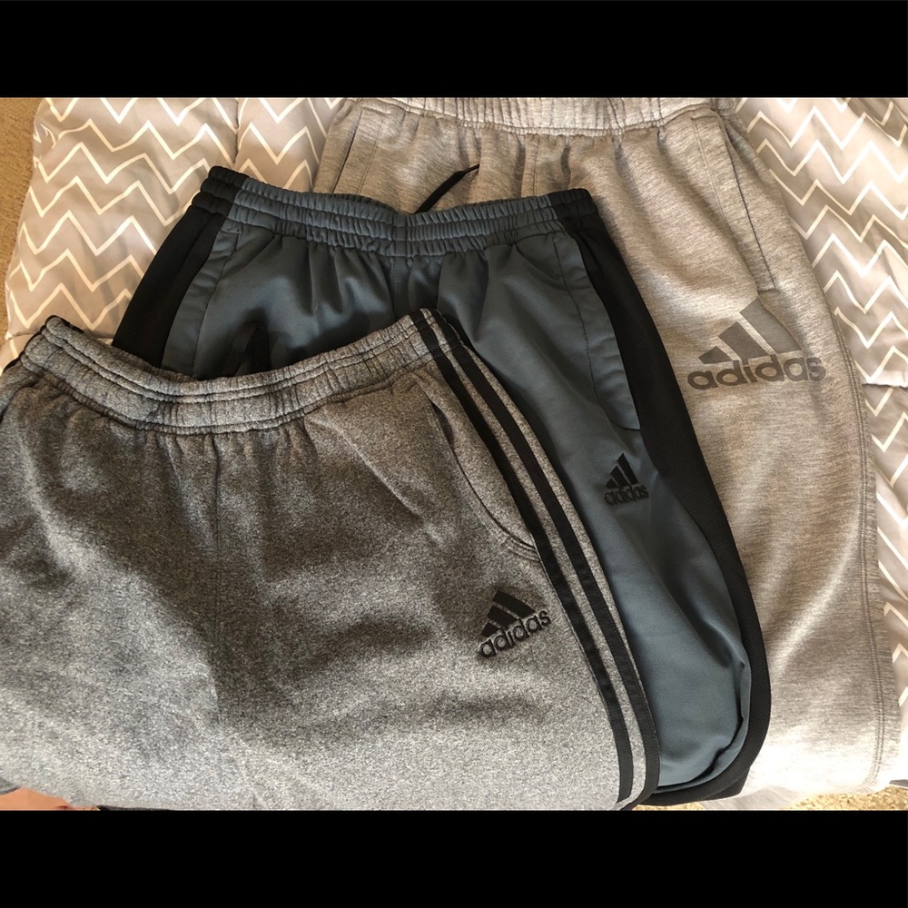 Adidas Sweatpants (2 Med, 1 Small) Bundle